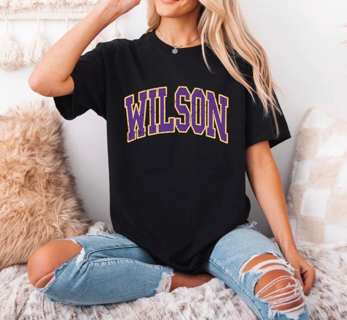 Wilson varsity distressed font - 007