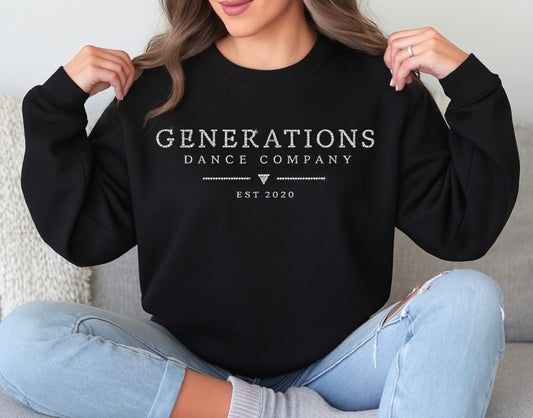 Generations Dance Company bling logo sweatshirt - 031 - adult, youth, toddler