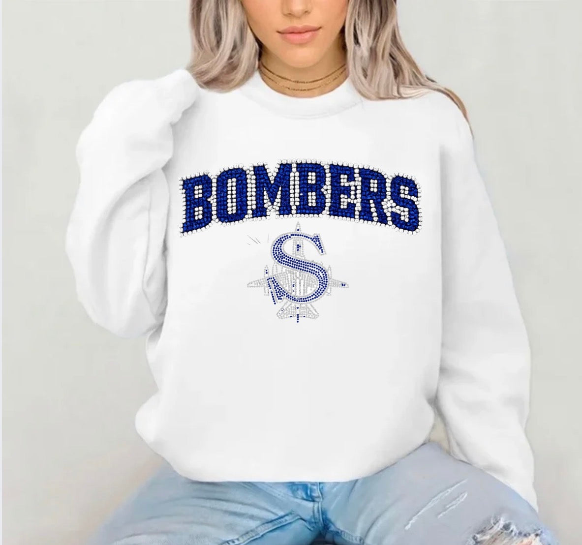 Bombers logo bling sweatshirt - 030
