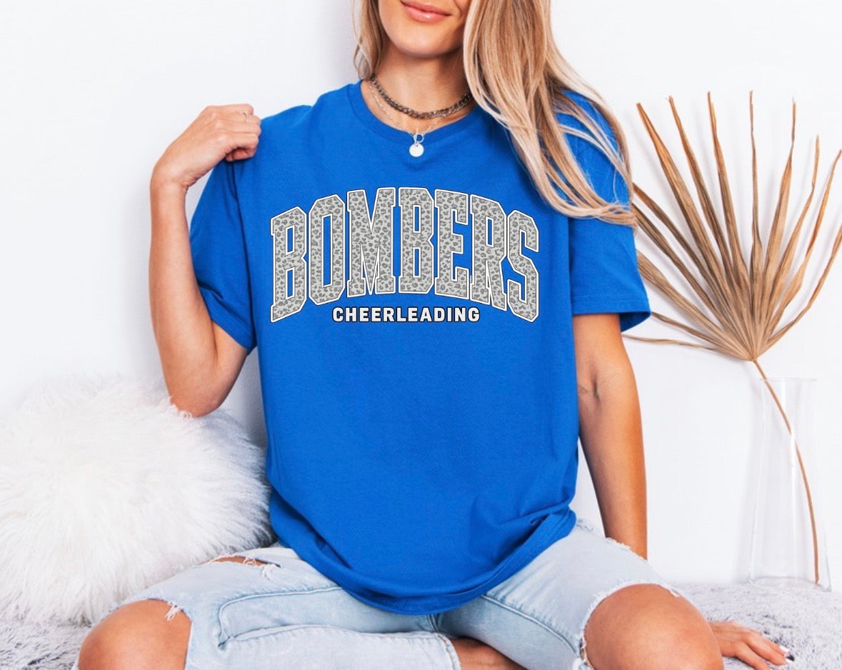 Bombers cheerleading gray cheetah print - tshirts, sweatshirts, hoodies - 023