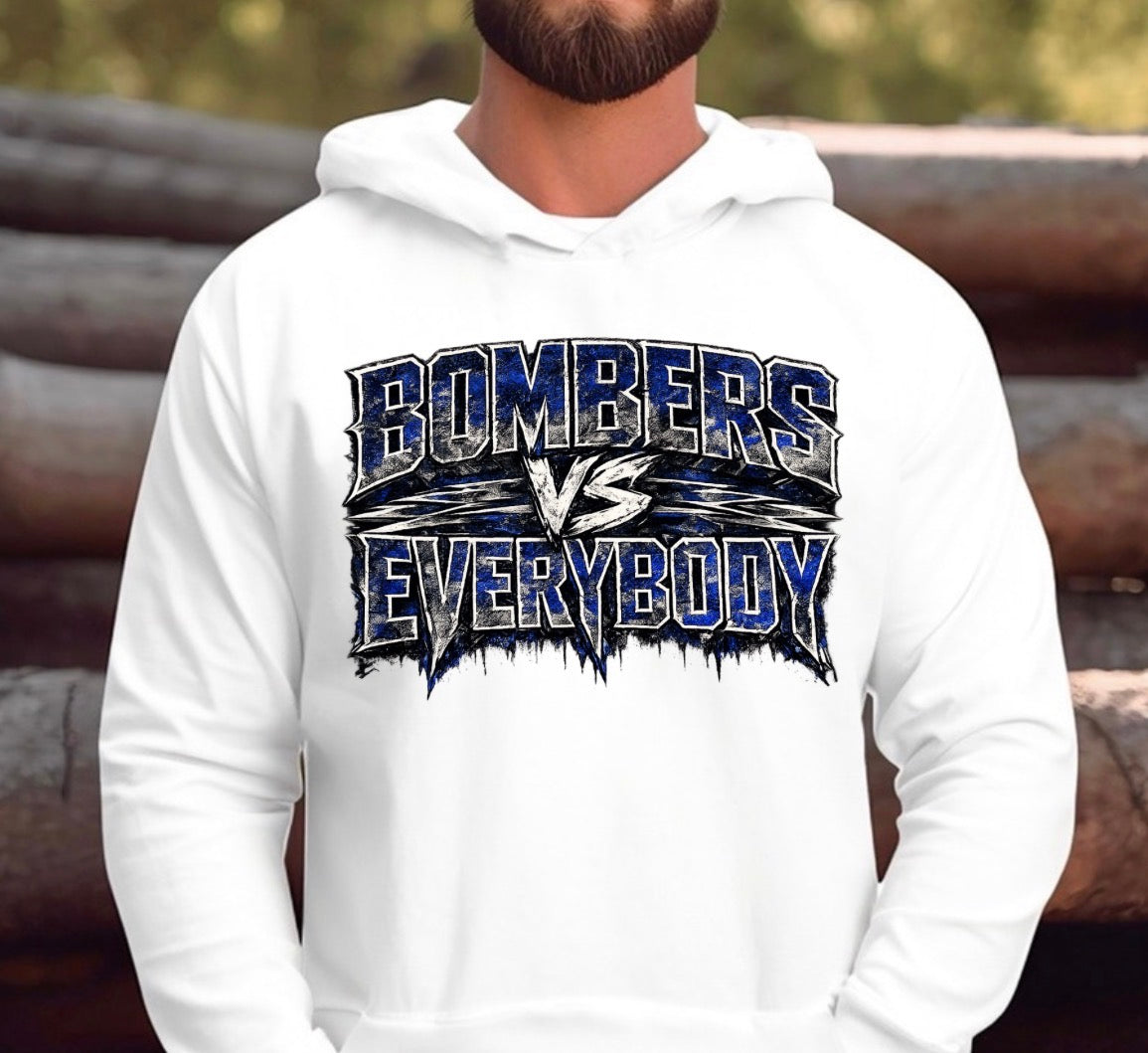 Bombers vs. Everyone hoodie - design 2 - 047