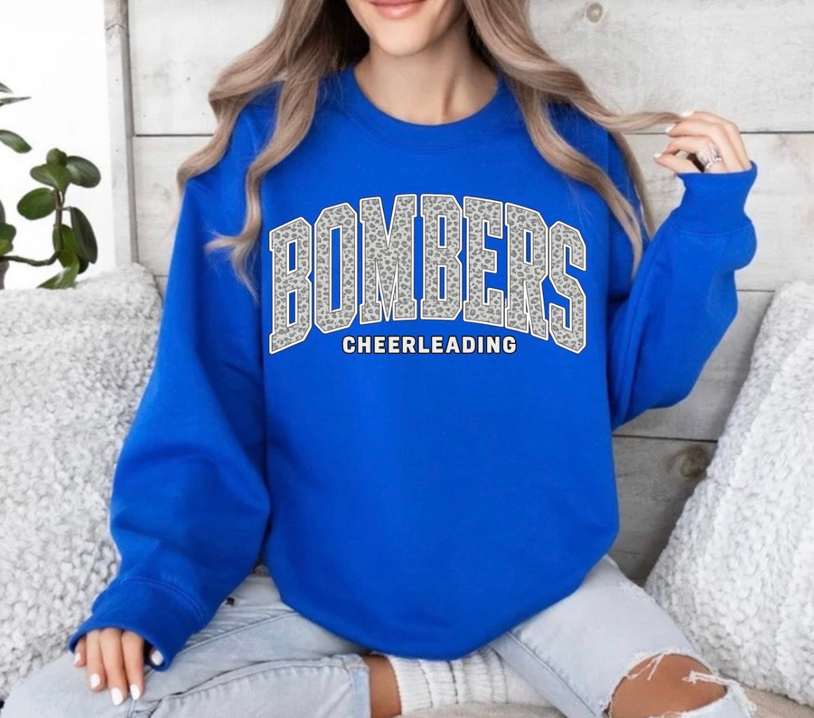 Bombers cheerleading gray cheetah print - tshirts, sweatshirts, hoodies - 023