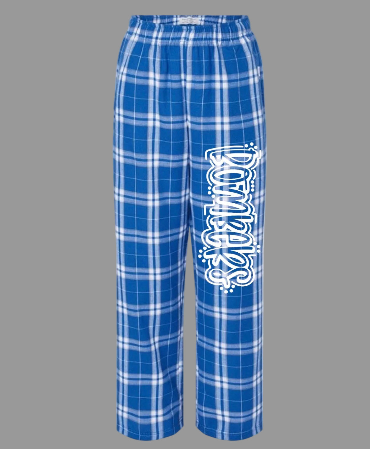 Bombers plaid pajama pants - design 2 - youth and adult - 026