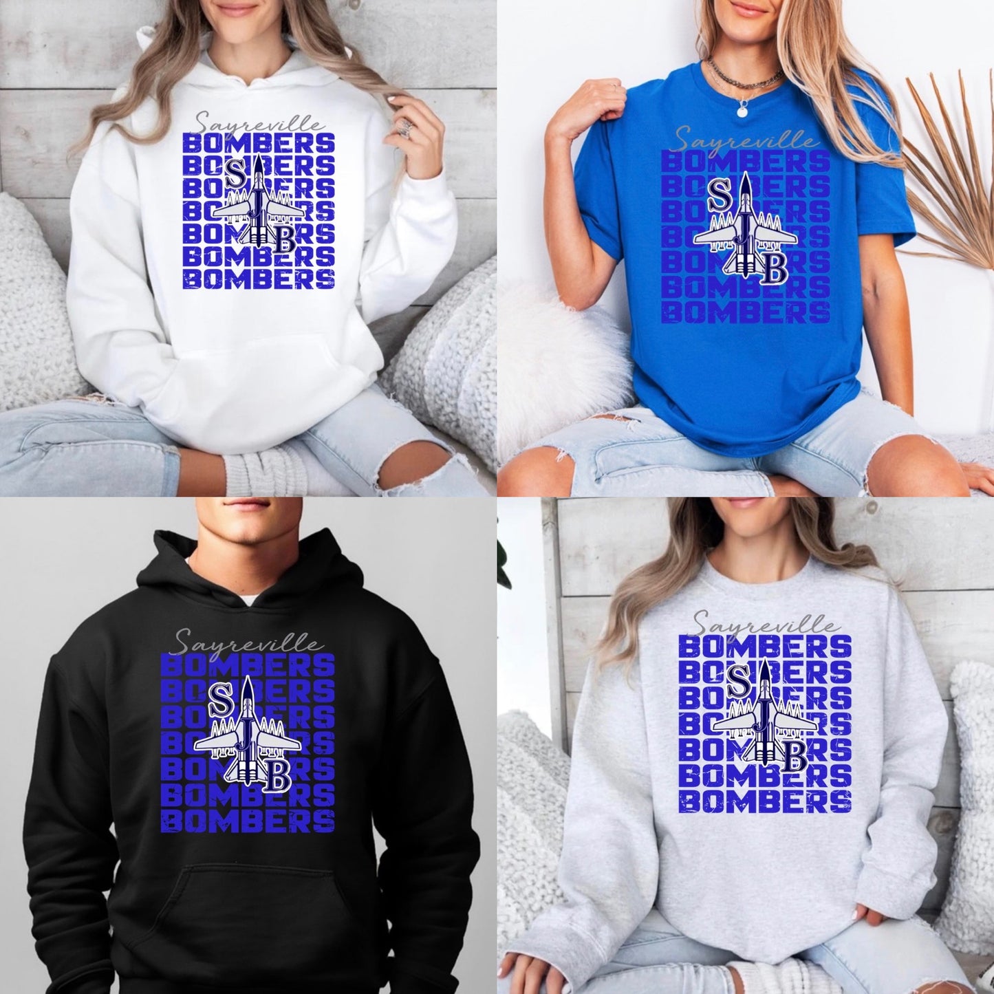 bombers multi with logo centered - tshirts, sweatshirts, hoodies - 035
