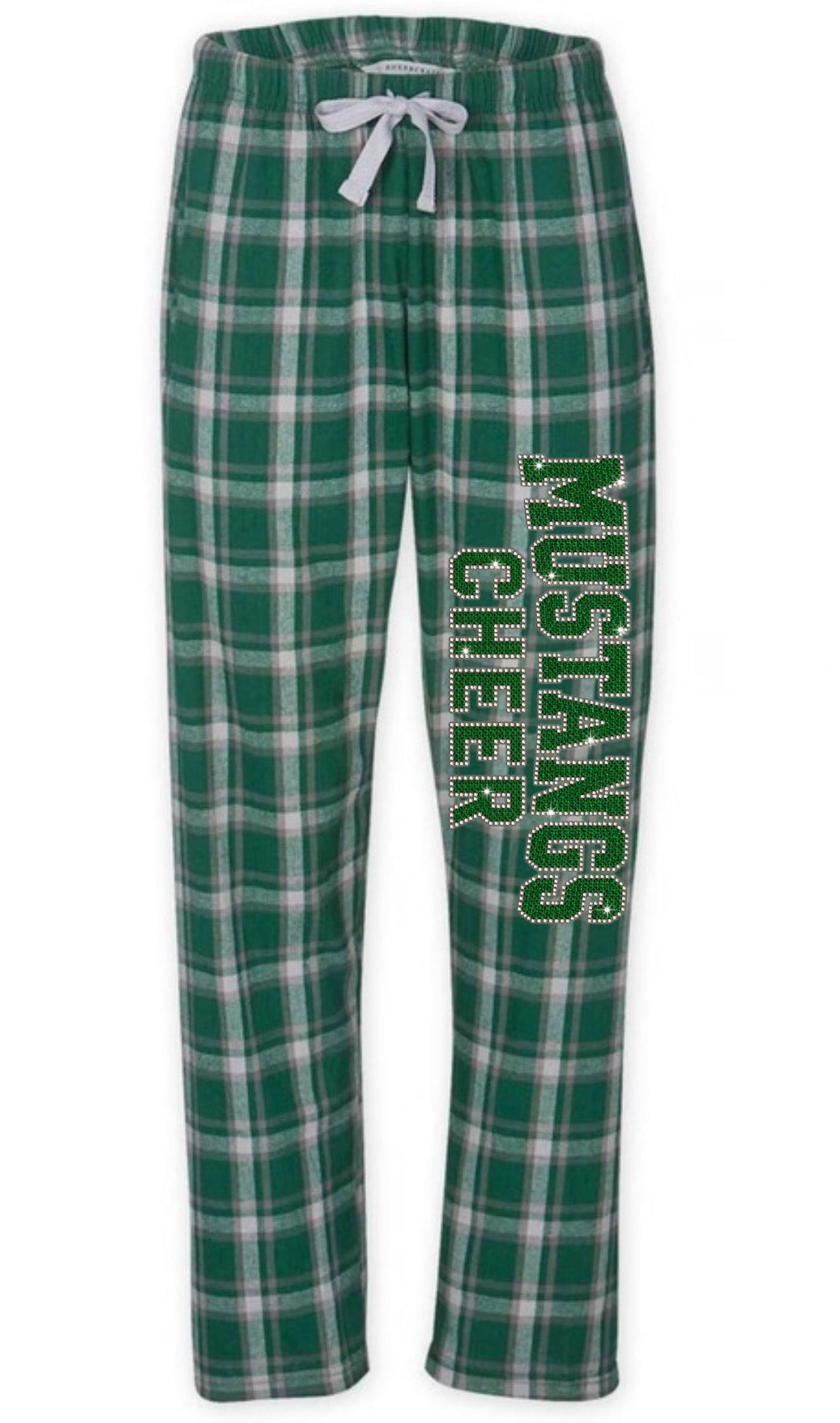 Mustangs cheer bling flannel pants - 004