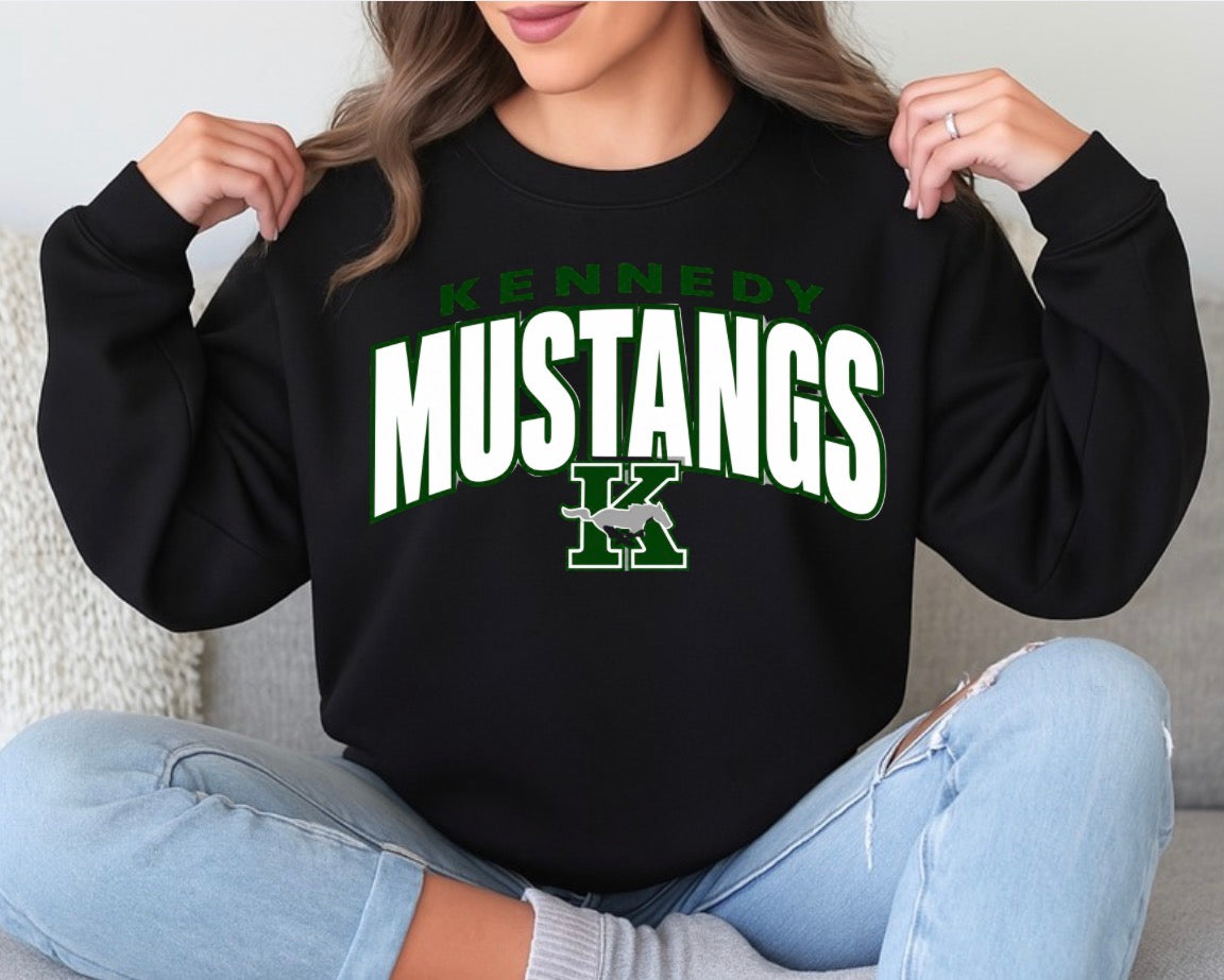 Kennedy Mustangs with logo - tshirts, sweatshirts, hoodies - 013