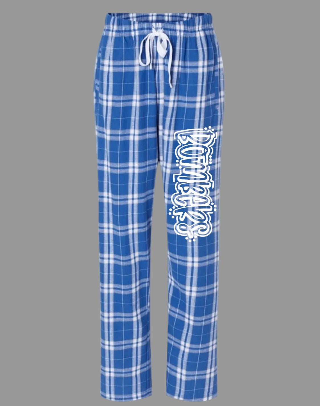 Bombers plaid pajama pants - design 2 - youth and adult - 026