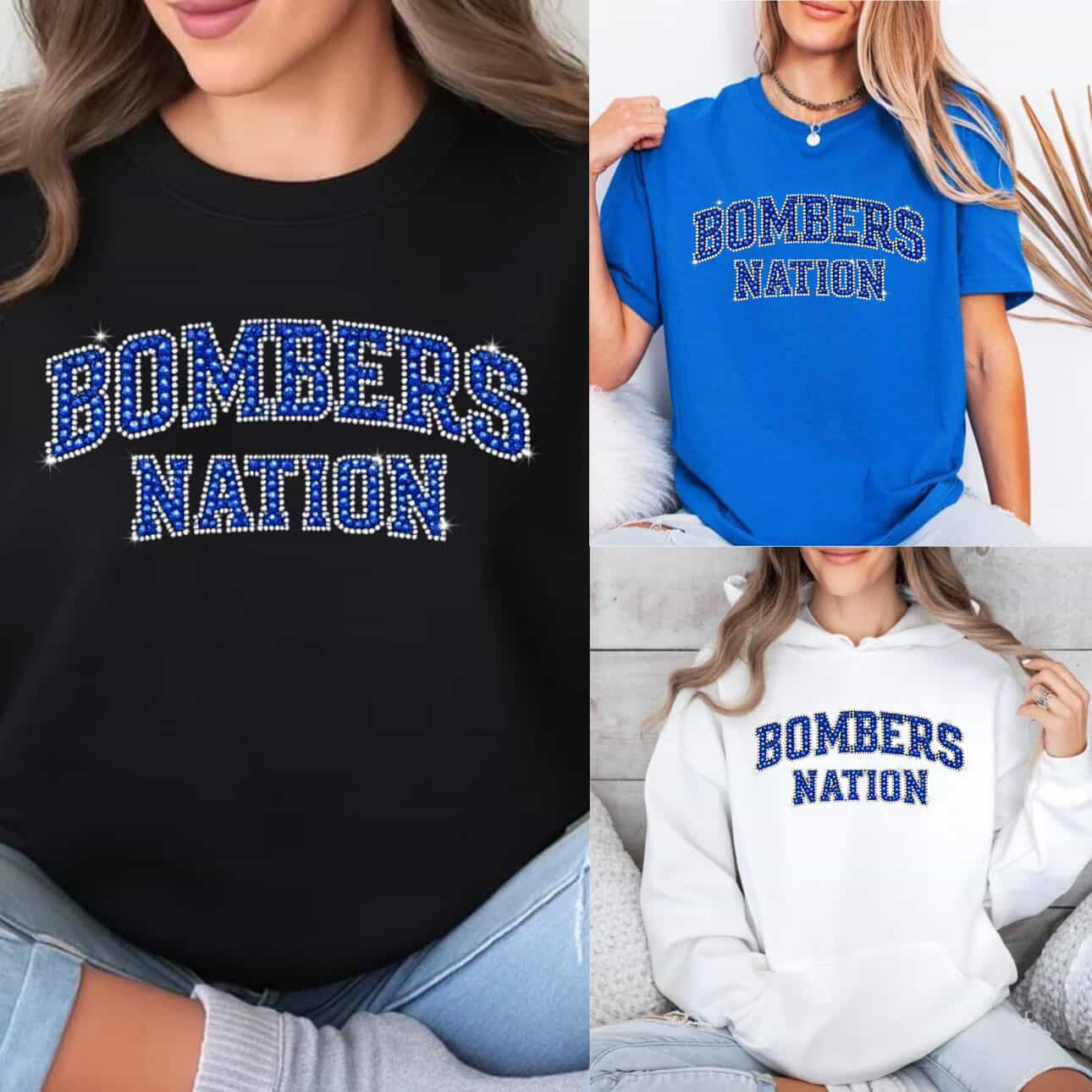 Bombers nation bling - tshirts, sweatshirts, hoodies - 020