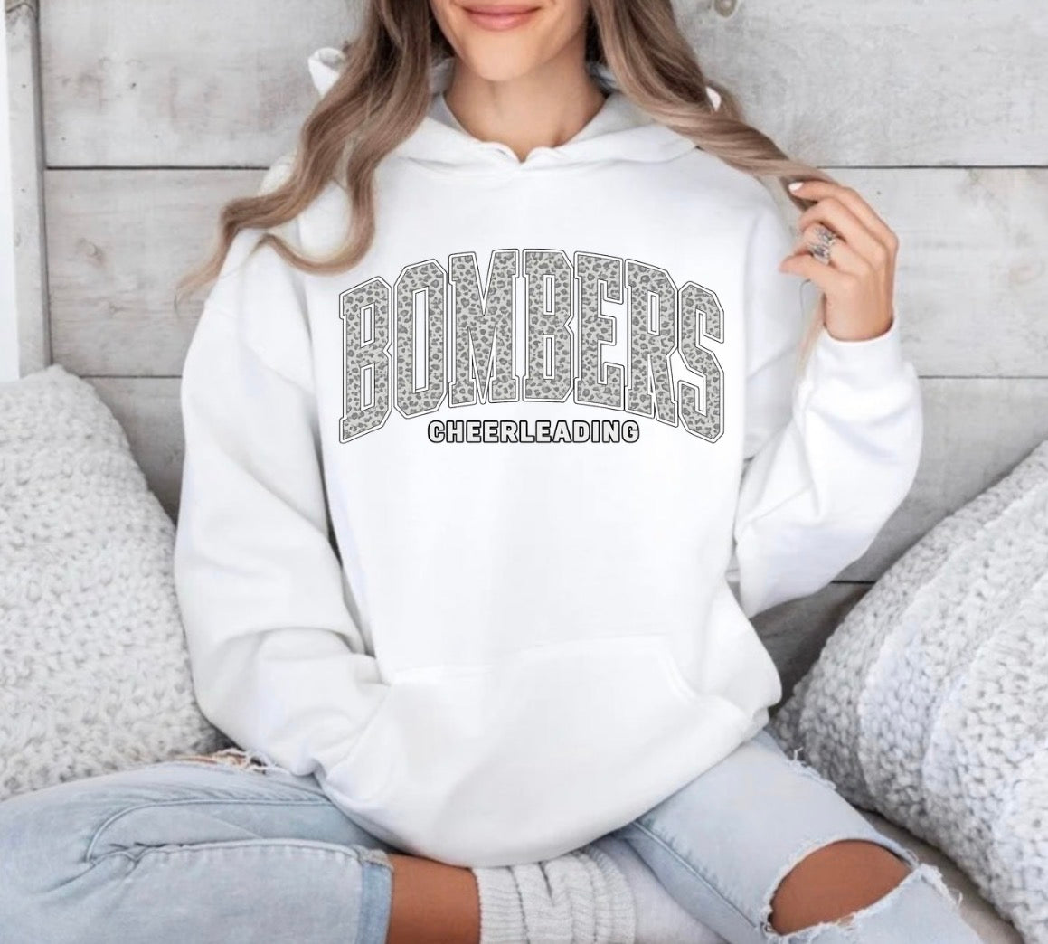 Bombers cheerleading gray cheetah print - tshirts, sweatshirts, hoodies - 023