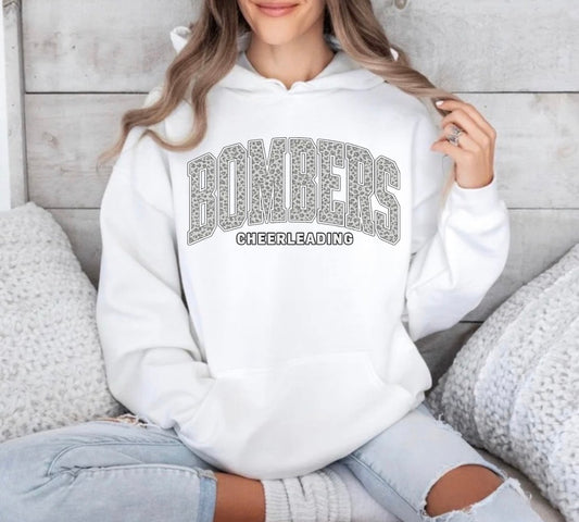 Bombers cheerleading gray cheetah print - tshirts, sweatshirts, hoodies - 023