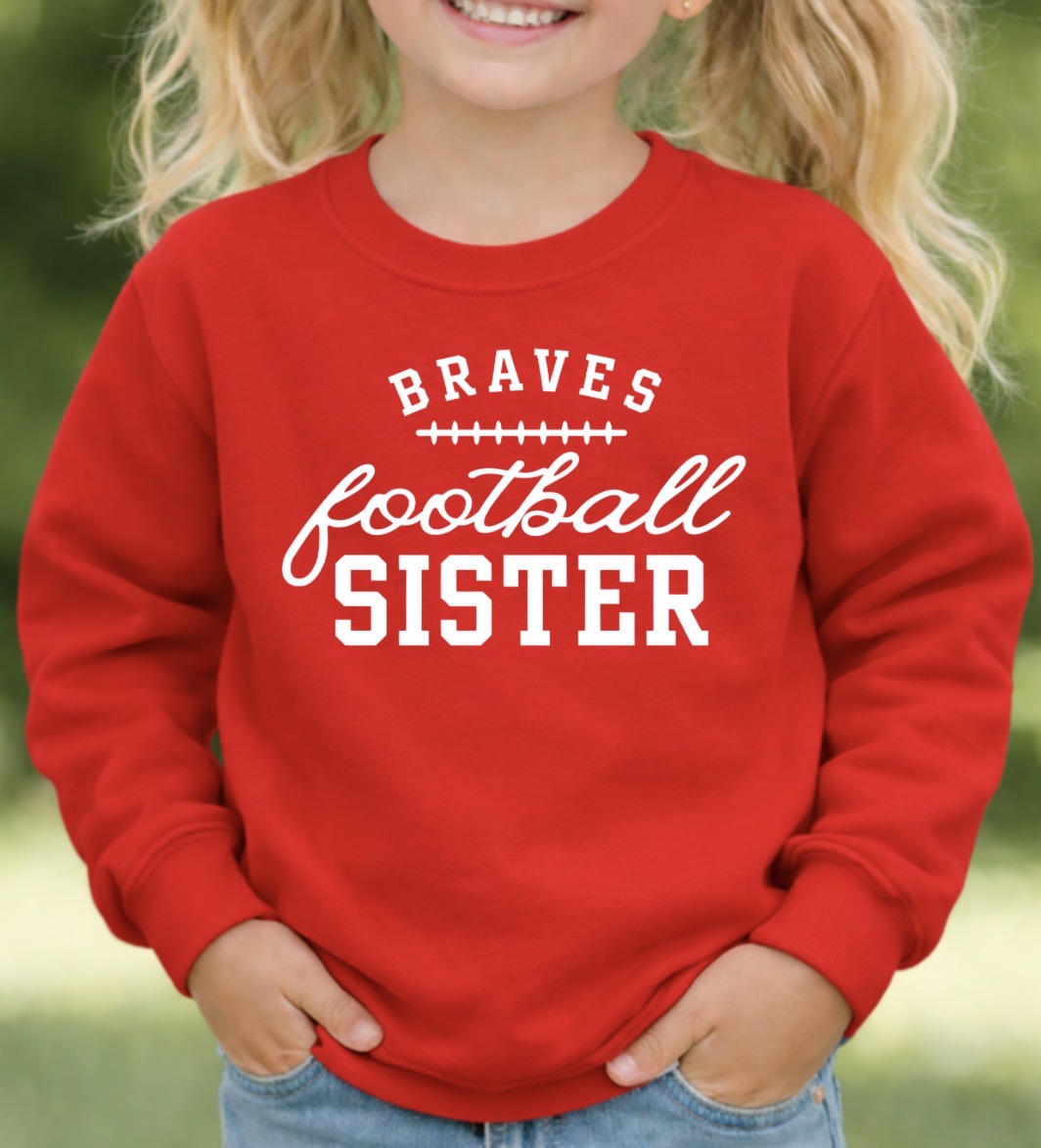 Braves football sister shirt - 009