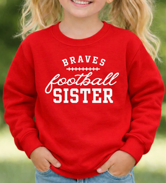 Braves football sister shirt - 009