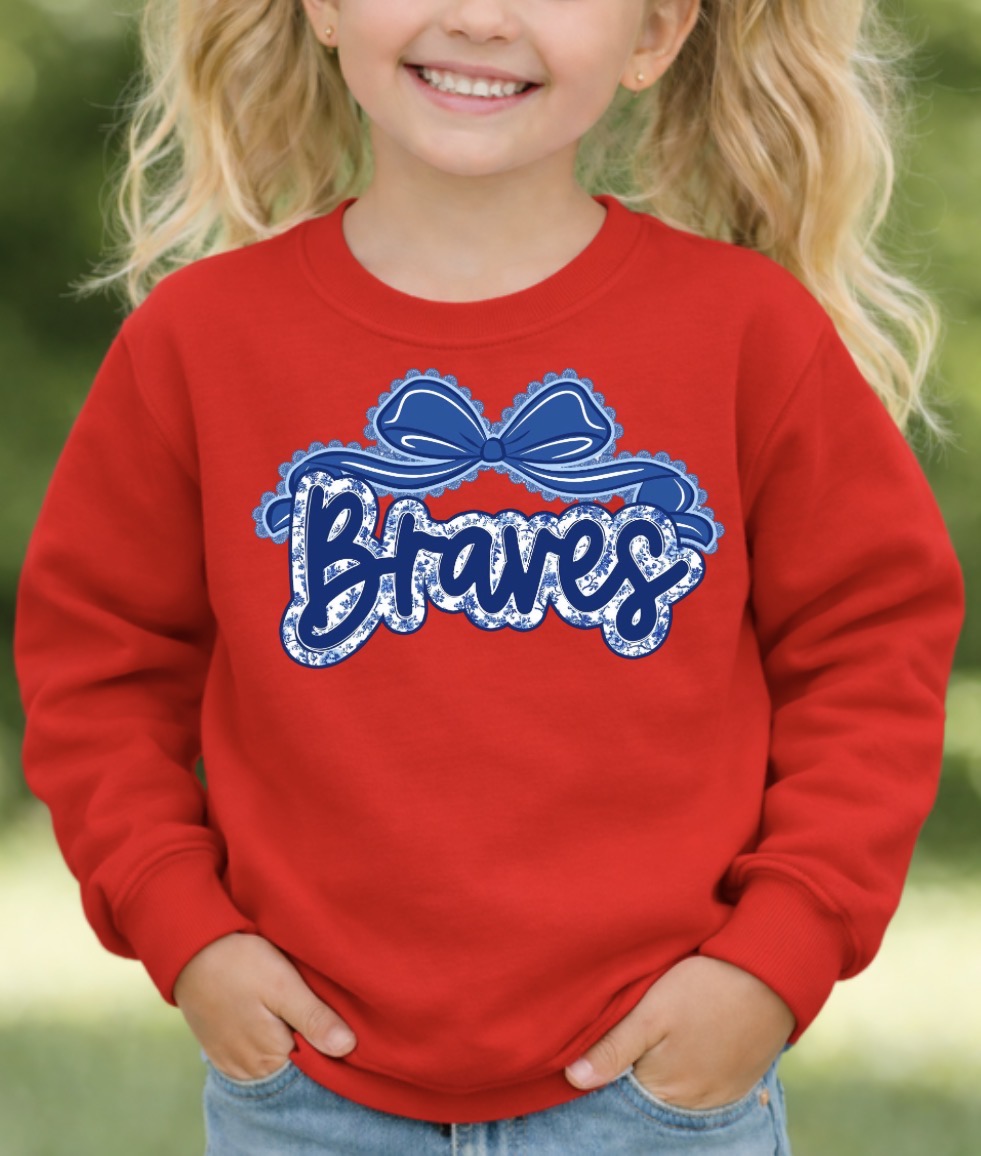 Braves bow shirt - 010