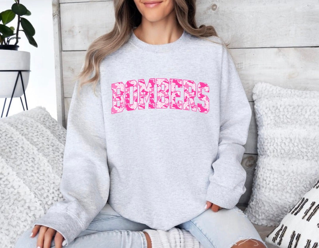 Bombers pink camo design - tshirts, sweatshirts, hoodies, cropped hoodie - 014