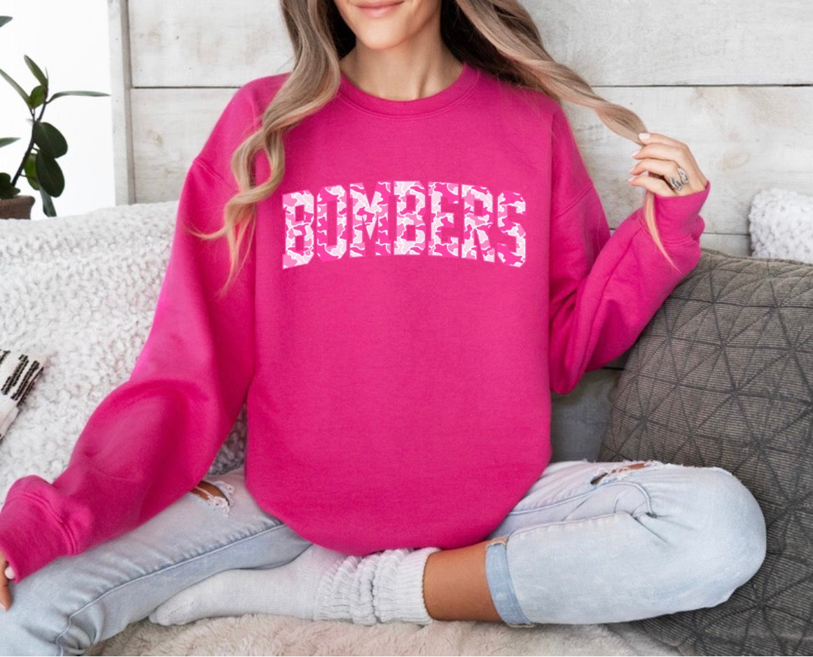 Bombers pink camo design - tshirts, sweatshirts, hoodies, cropped hoodie - 014