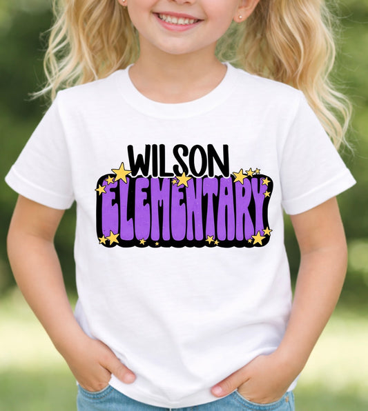 Wilson Elementary purple design shirt - 004
