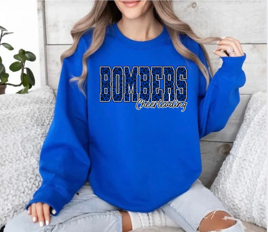 Bombers cheerleading leopard print - tshirts, sweatshirts, hoodies - 007