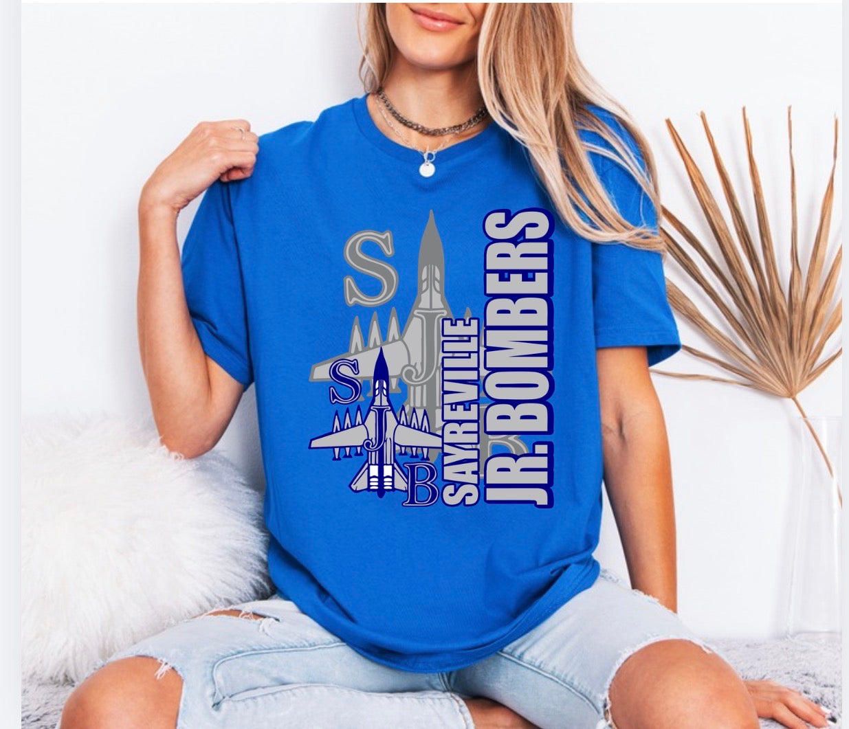 Sayreville Junior Bombers with large logo - tshirts, sweatshirts, hoodies - 040