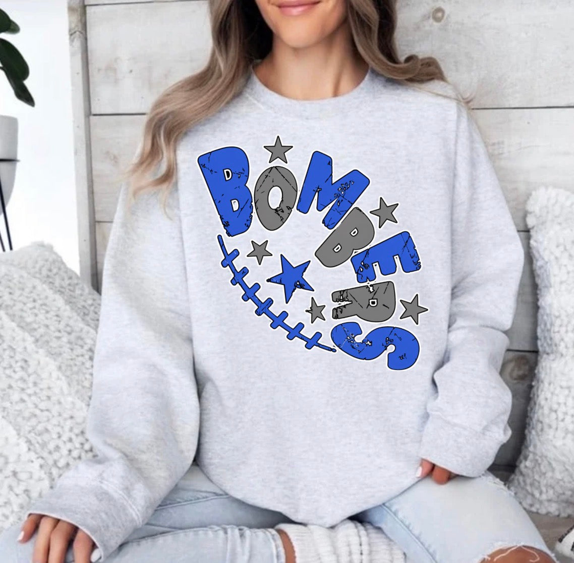 Bombers football slanted distressed - tshirts, sweatshirts, hoodies - 032