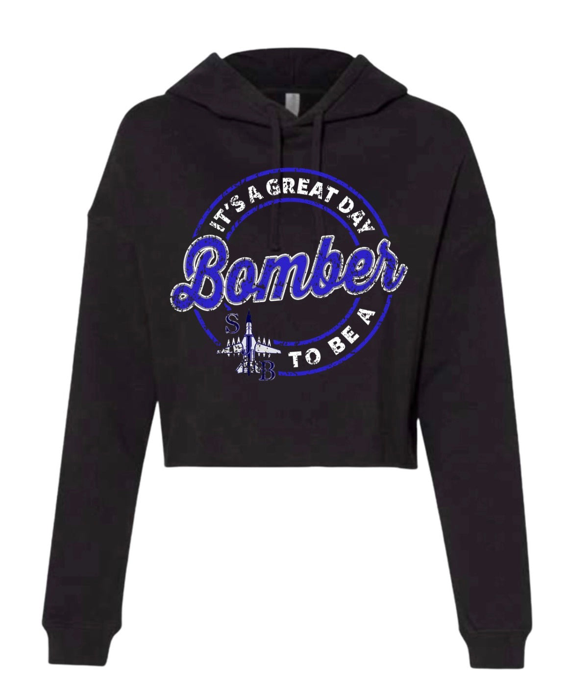 great day to be a bomber, cropped hoodie - 047