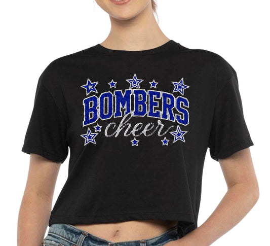 Bombers cheer bling - cropped tees, cropped hoodies - 018